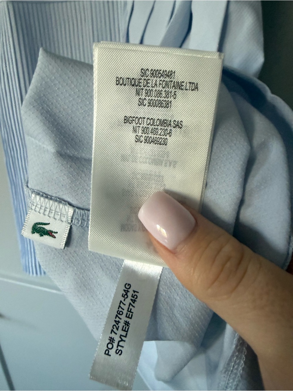 Lacoste Light Blue Pleated Tennis Dress with Contrast Trim Size 4 - Picture 9 of 11